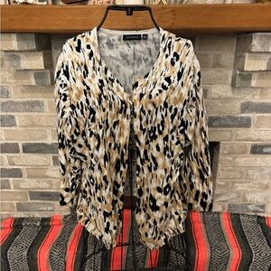 Abstract Print Cardigan XL
